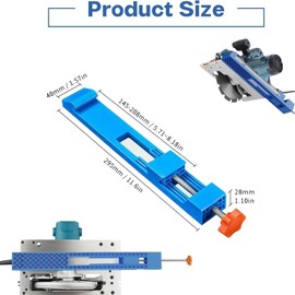 Adjustable Cutting Base Guide for Circular Saw, Precision Circular Saw Guide with Milling Machine Positioning Clamp, Fits 4-6 Inch Saw Bases, Ideal for Woodworking and Marble Cutting Tasks (Blue 1PK)