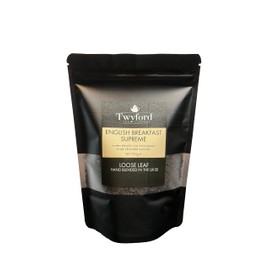 English Breakfast Loose Leaf Tea – Strong Whole Leaf Black Tea Blend of Assam, Kenyan & Ceylon – 100g Pouch by Twyford Tea Company