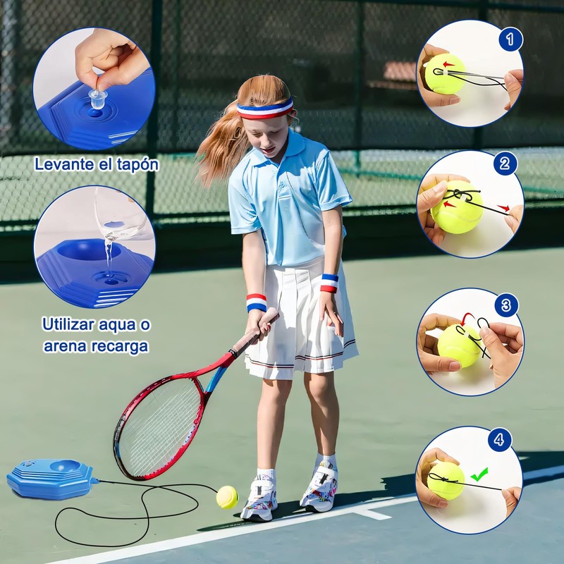 QEWDAEQ Pelota de Tenis con Cuerda, Pelota de Tenis con