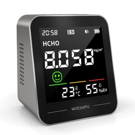 Bosean Formaldehyde Concentration Meter HCHO PM2.5 with Temperature/Humidity Display, Air Quality Detector, Measuring Instrument, Air Quality Monitor, Concentration Measurement, Air Pollution Index