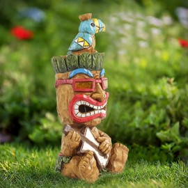 EPTUEGA Solar Lights Waterproof Outdoor Garden Decor- Easter Garden Guitar Tiki Statues for Patio Lawn Yard Decorations | Auto On/Off & Long Working Hours(11.69 inch Tall)