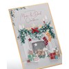 UK Greetings Christmas Card for Mum & Dad - Fireplace