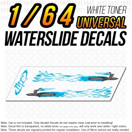 Hot Wheels 1/64 Scale JESSE JETTA Custom White Toner Universal WaterSlide Decal for Hot - OG Version