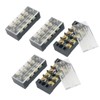URBEST® 5 Pcs Dual Row 4 Position Covered Screw Terminal