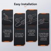 Ebike Full Twist Throttle Grip Kit, 3 Pin Waterproof Anti-Slip