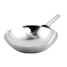 iPro Kitchenware 16" Single Handle Stainless Steel Chinese Wok with Welded Joint