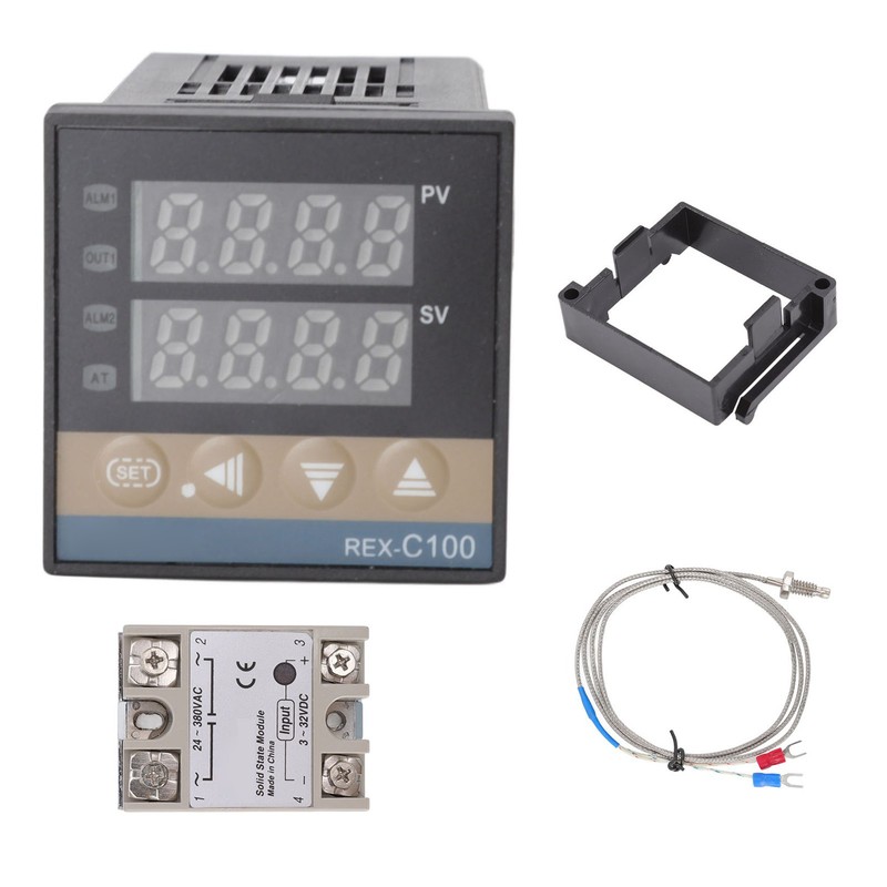 Digital PID Thermostat Temperature Controller Long 100V‑240V and 3.3ft M6