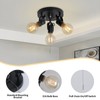 SEEBLEN 3 Light Flush Mount Ceiling Light with Pull Chain,