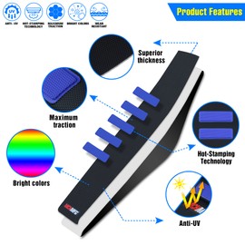 MCHMFG Motorcycle Universal Seat Cover Non-Slip Suitable Rubber Striped Grip Gripper Soft for CRF WR WRF RMZ YZF SXF EXC EXC XC SX CR KLX 250 Dirt Pit Bike Motocross Off Road Motorbike (Blue)