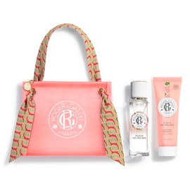 ROGER & GALLET | Travel Pouch Travel Set | Includes 1 oz Fragrance Water, 1.6 oz Body Lotion, & Limited Edition | All Natural Body Care (Fig Blossom | Fleur de Figuier)