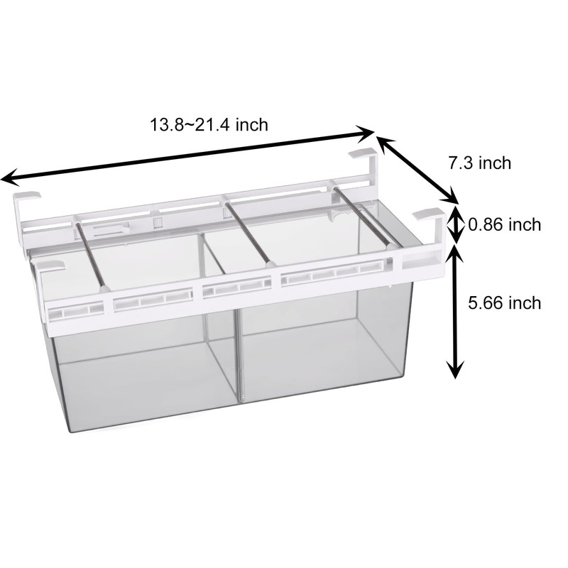 Yatmung 2 Pack Extra-Large Deli Drawer Organizer for Refrigerator Pull