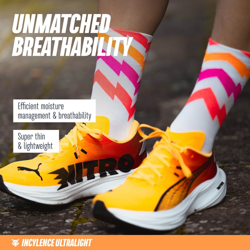 INCYLENCE ULTRALIGHT Running Socks for Men and Women, Breathable and