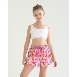 Butterfly Shorts Girls 12-13 Years Colorful Floral Printed Cheer Skorts Flutter Skirt Running Preppy Clothes