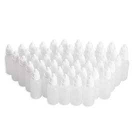 ericotry 50PCS Plastic Transparent Dropper Bottle Squeezable Dropper Bottle Sample Vial Container with Cap for Essential Oil Eye Liquid Lab Use (10ml)