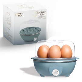 COOK WITH COLOR 350W Electric Double Layer Egg Cooker - Egg Boiler for Hard Boiled, Soft Boiled, and Omelettes, 6.1x6.1x5.5, Slate Blue