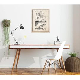 Tackle Box Patent Print Old Look with Border (13" x 19") M15478