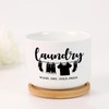 DecStic Laundry Wash Dry Press Planters Ceramic Inspirational Quotes Round