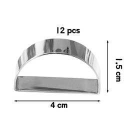 Auch Semicircle Gold Napkin Rings Set of 12, Metal Napkin Ring Holders for Weddings, Dinner Parties, Banquet, Christmas, Thanksgiving, Buffet Table Setting and Every Day Use