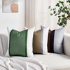 Set of 2 Decorative Cotton and Linen Throw Pillow Covers