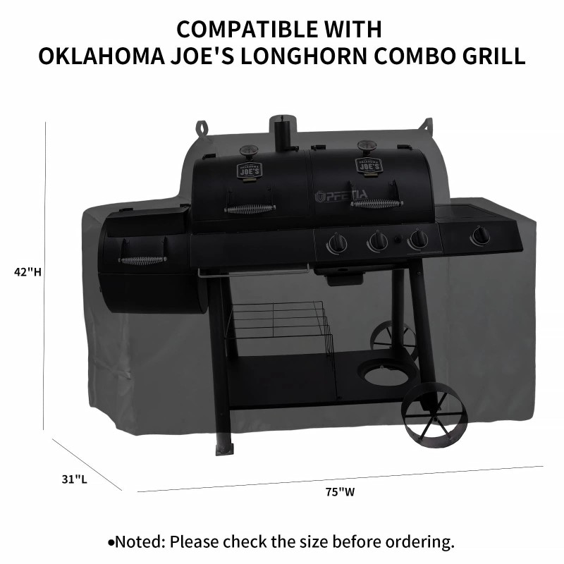 Upfetia Grill Cover for Oklahoma Joe's Longhorn Combo Smoker Heavy