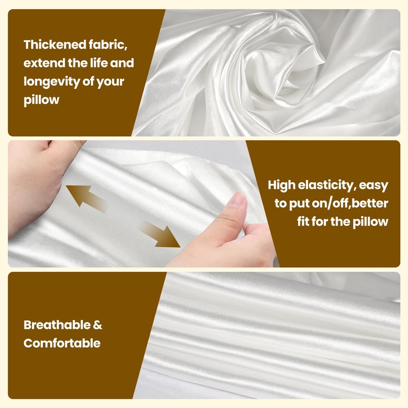 Thickened Satin Pillowcase for Zelimun Cervical Pillow, Contour Pillowcase, Smooth