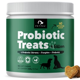 Petpal Probiotic for Dogs & Puppies - Great Poop - No Scoot, Digestive Health, Gut, Diarrhea, Bowel Support, Relief - Supplement & Vitamin - 90 Soft Chew Treats, Immune System.