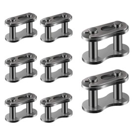 Jawmoy Pack-10#420 Chain Master Link Roller, Steel Alloy Heavy Duty Roller Chain Connector Links, Auto Parts for Dirt Bike Quad Buggy Mini Bike Pit ATV Scooter (Black)