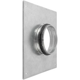 HVAC OV 4" Inch Wall and Ceiling Mount - Duct Connector Flange with EPDM Rubber Seal - Adapter Plate for Round Tubes - Rust Resistant - Ideal for Extractor Fans, Dryer Vent and Cooker Hoods