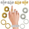 Aatpuss 12 Stück Anti-Stress-Fingerring-Set, Ringe Zur Linderung Von Angstzuständen Und