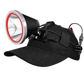 BIGSUN S300 Rechargeable Headlamp, 3000 lumen LED Spotlight, with 10800 mAh Battery pack for outdoors, fishing, hiking, boat