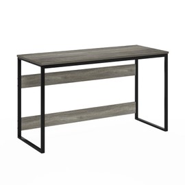 Furinno Moretti Modern Lifestyle Enhanced Study Desk 52 Inch, 52-Inch, French Oak Grey