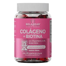Colágeno  Biotina 60 Gomitas Belabear Vitamina A, C, D                                                                                                