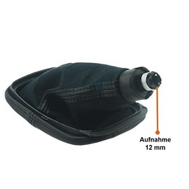 Do!LED Gear Knob Gear Stick Cover Frame Black/Red Stitching with 12 mm Diameter 5 Gears