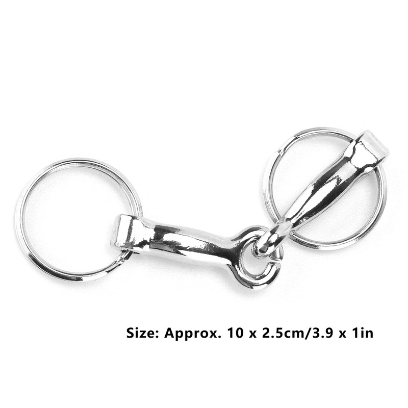 Snaffle Bit Keychain, Horse Bit Key Knot Single Connector Pelham