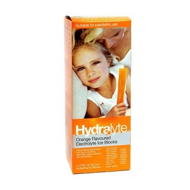 Hydralyte Electrolyte Ice Blocks Orange Flavoured Ice Blocks X 16