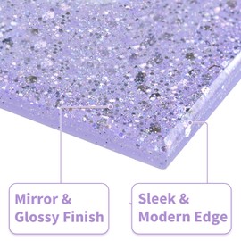 YNQIZKI Purple Glitter Light Switch Cover - Sparkling Wall Plate 5.1"x3.15", Unique Gift for Her, Housewarming, Birthday, Home Decor