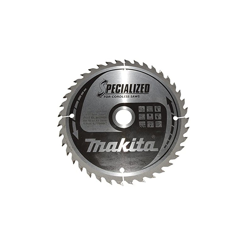 Makita B-32954 Specialized Blade for Cordless Saws 165x20x40T