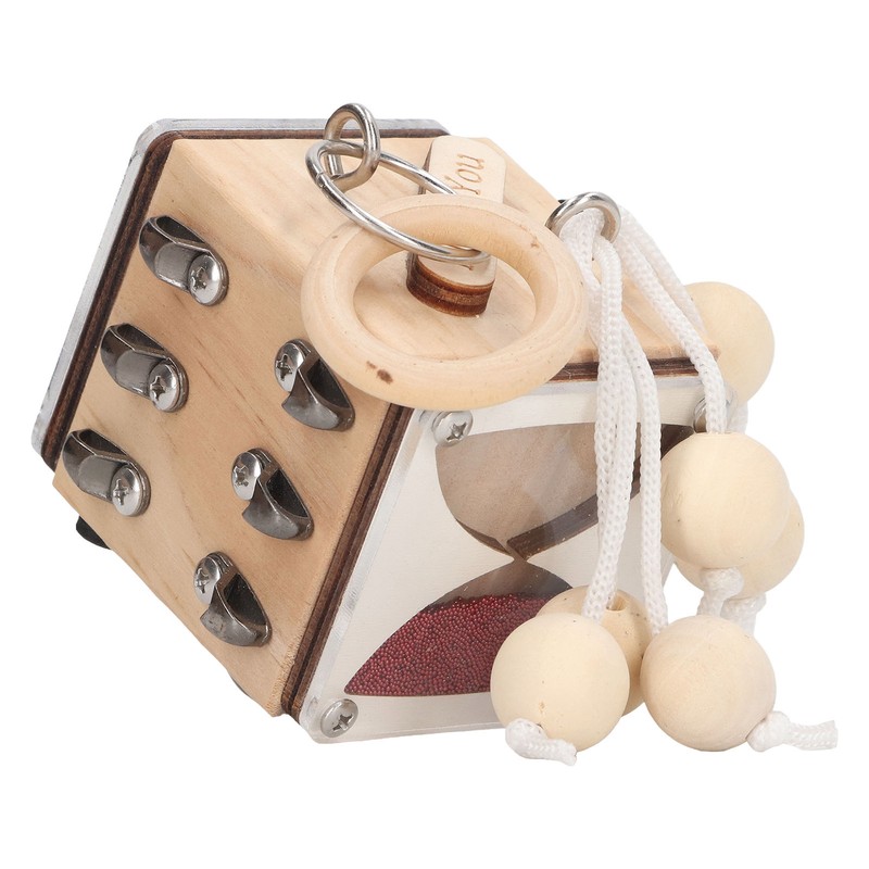 Wooden Sensory Fidget Lock Box Toy Educational Early Learning IQ