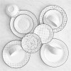 Safdie & Co. Porcelain Dinnerset 12 Piece Black White Sketch