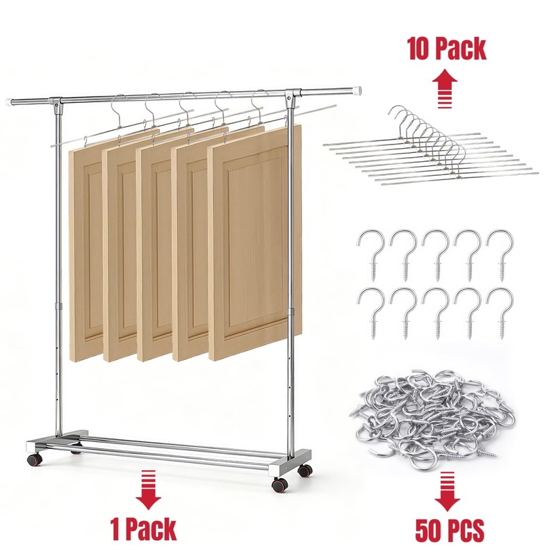 Cabinet Door Painting Hanger System with Drying Rack, 10Pack 360°