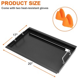 Full-Size Griddle Inserts for Charbroil Performance Convective 3 Burner 463228622 463732623, Flat Top Griddle for Charbroil Grill 463732823 463732923, Replacement Parts for G426-0005-W1