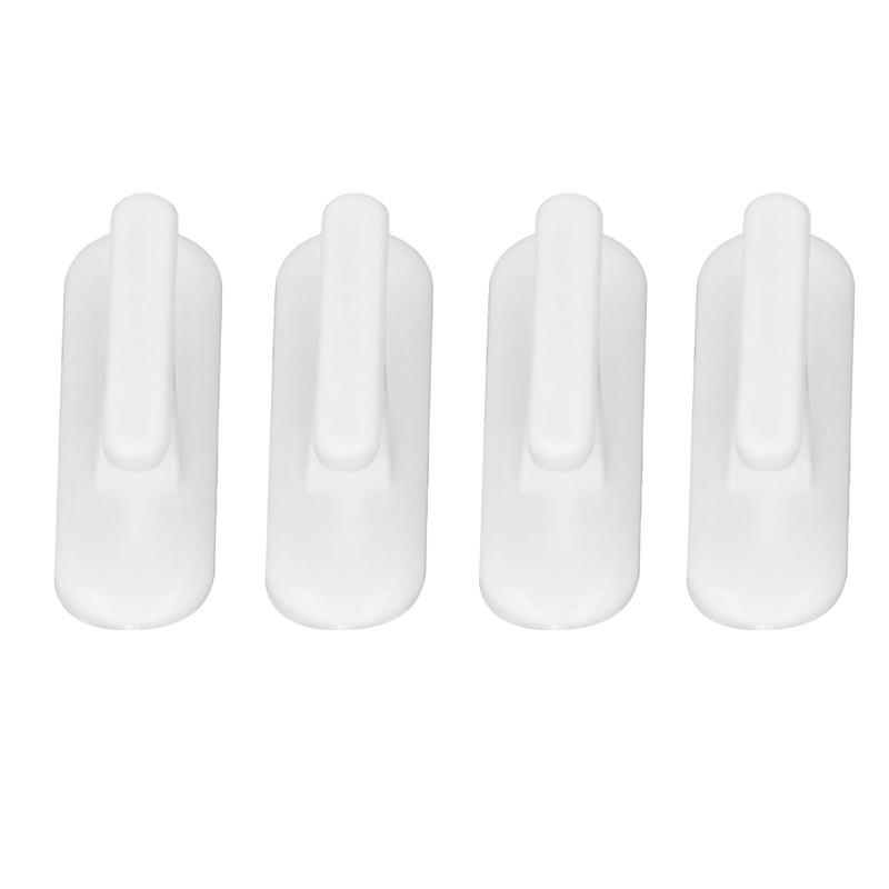 8Pcs Wall Self Adhesive Curtain Hooks White Reusable Plastic Curtain