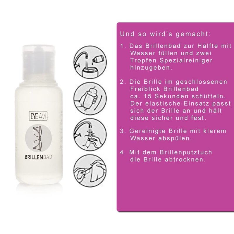 EyeAm 2 x 50 ml Special Cleaner - Suitable for