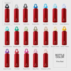【REVOMAX Official】Cap Sold Separately 20oz 592ml Carbonate Compatible Stainless Steel Bottle 18 Hours Keeps Hot 36 Hours Keeps Cold Vacuum Insulated Water Bottle Gift RevoMax (Fire Red)