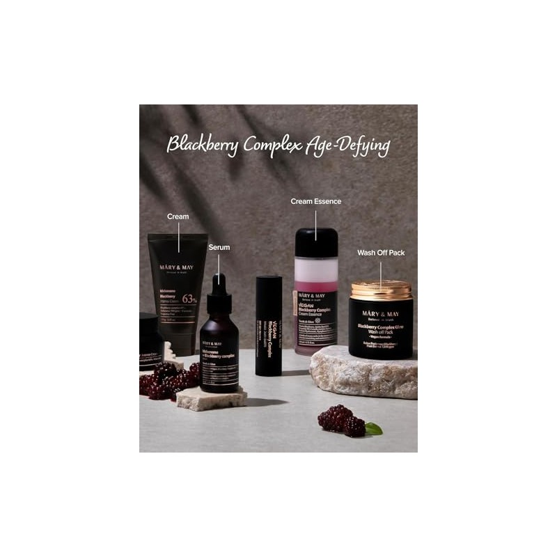 MaryMay Premium Idebenone Blackberry Complex Essence Mask (20 Sheets) Bamboo
