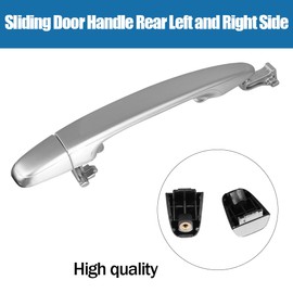 Automkt Sliding Door Handle Rear Left and Right Side Fits for 2004-2010 Toyota Sienna 69213-08020 69227-08040 (Silver)