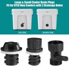 WADEO Cooler Drain Plug Hose Connection, Replacement Drain Plug with