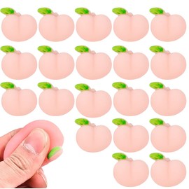 Squeeze Set, Stress Relief, Divergence, Squeeze Ball, Fidget Toy, Low Rising, Toy, Cute, Funny, Decompression, Children, Eggs, Eggs, Animals, Fruits, Festivals, Christmas, Birthday Gift, Festival Prize, Healing Goods, For Children and Adults (20 x Peach)
