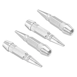 PATIKIL 4 Pcs 60mm Spiked Shape Tire Valve Stem Caps Car Wheel for Car Silver