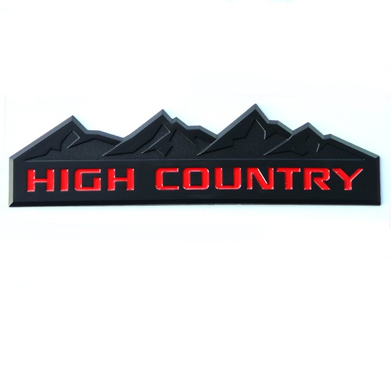 Yoaoo 3x Genuine Black High Country Emblem Badges Door Tailgate